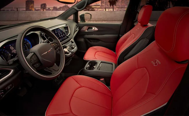 Chrysler Pacifica with red interior