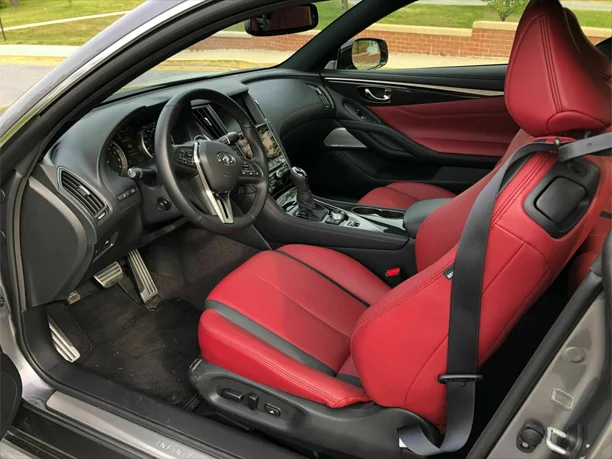 Infiniti Q60 cars with red interior