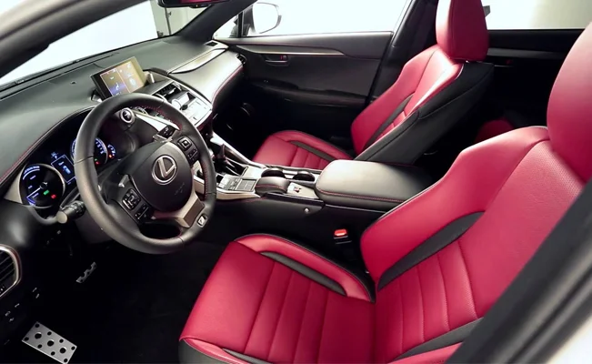 Lexus NX 300 red leather interior car